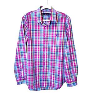 POLO RALPH LAUREN Mens Plaid Long Sleeve Button-Down Shirt Cotton Casual…